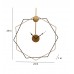 Black & Gold Hexagon Wall Clock